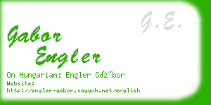 gabor engler business card